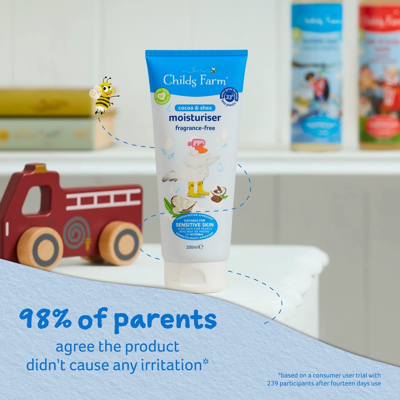 Childs Farm | Kids Moisturiser 200ml, Unfragranced, Soothes and Hydrates,