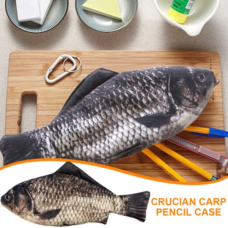 AWOXIHJ 1 Piece Fish Shaped Pencil Case Novelty Fish Pencil