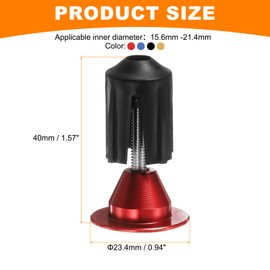 HARFINGTON 4Pair Bike Handlebar End Plugs Aluminum Bar End Caps 16-21mm Adjustment Expanding Locking with Tool for MTB Road BMX Fixed Gear Bike, Red, Blue, Black, Gold