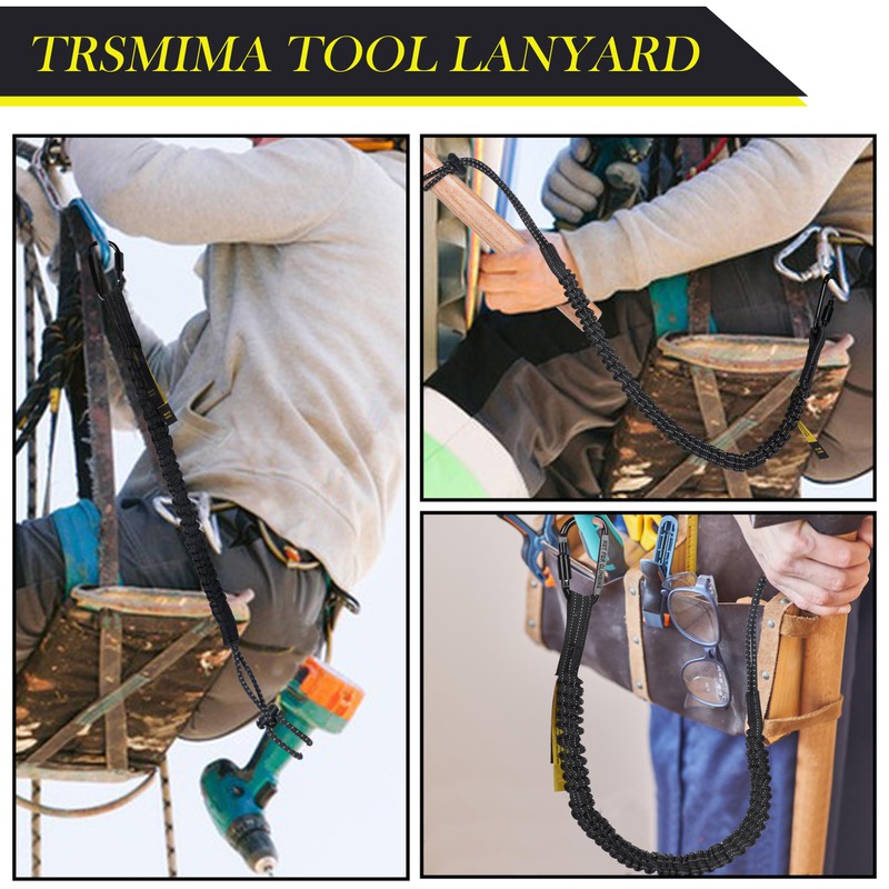 TRSMIMA Safety Tether Tool Lanyard - 5 Pack Stretch Strap