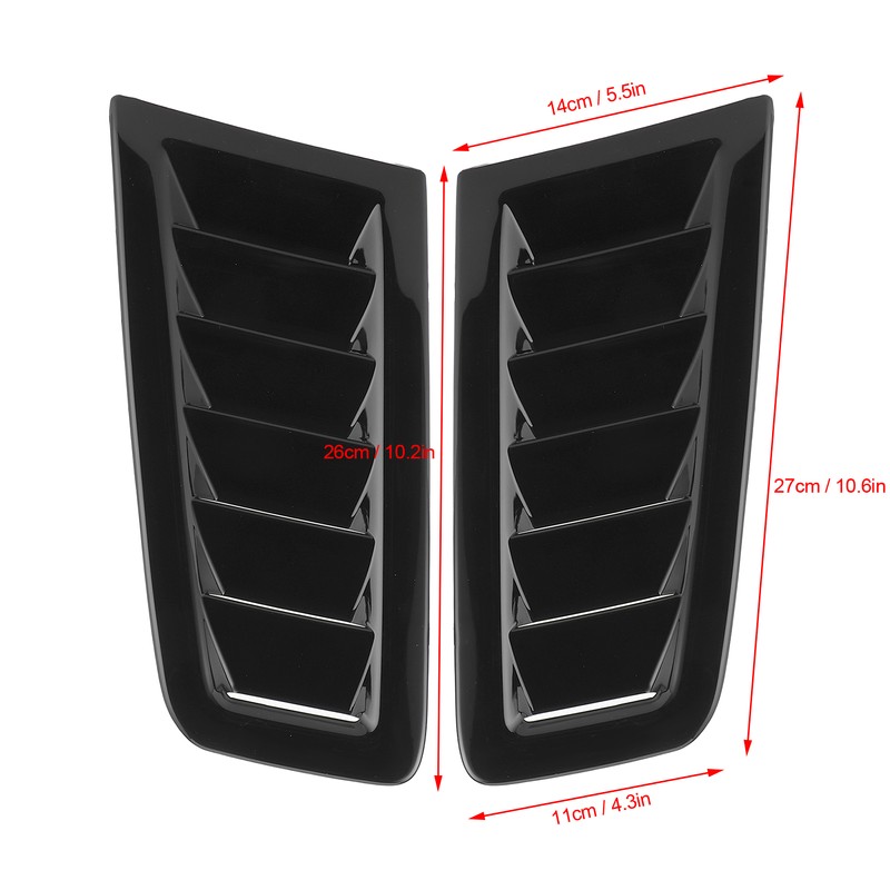 2Pcs Universal Bonnet Air Vents Engine Hood Car Exterior Parts
