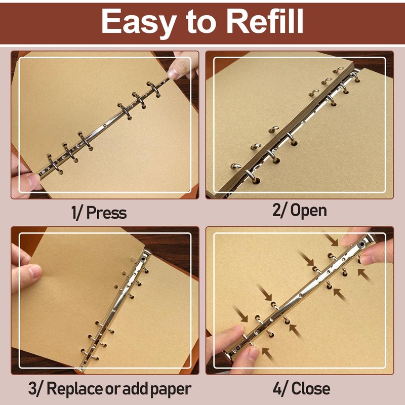 Joy & Inspiration PU Leather Notebook A5 Green Diary Refillable