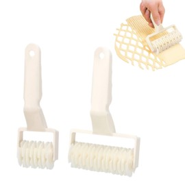 2PCS Lattice Roller Cutter, Pastry Wheel Cutter Dough Lattice Pastry Cutter Wheel Cookie Pie Pizza Bread Pastry Roller Cracker Cutters for Baking