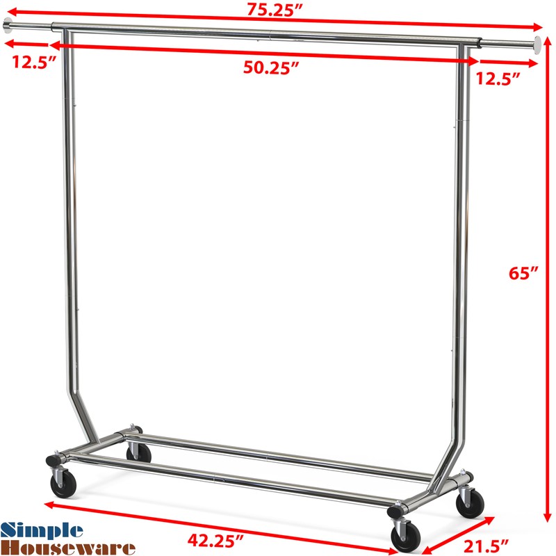 Simple Houseware Supreme Commercial Grade Clothing Garment Rack, Holds Up