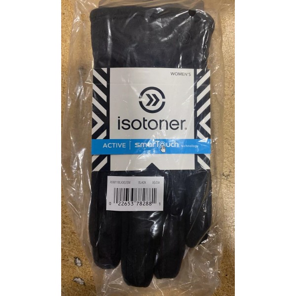 Isotoner Active Smart Touch Women's Gloves XS/SM Black