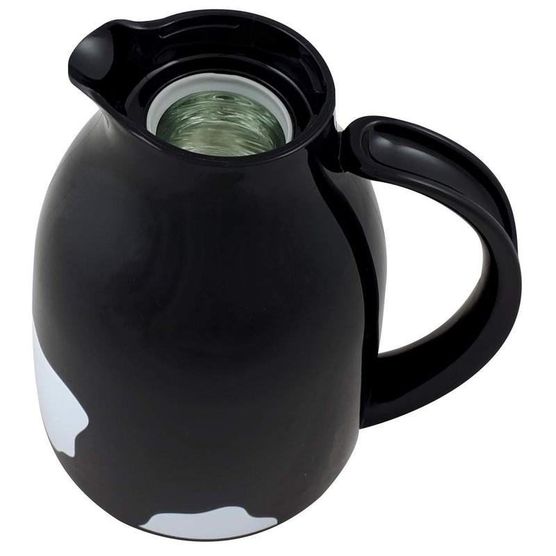 Helios Thermo-Cow Vacuum Jug Black 1 Litre, 30 x 30