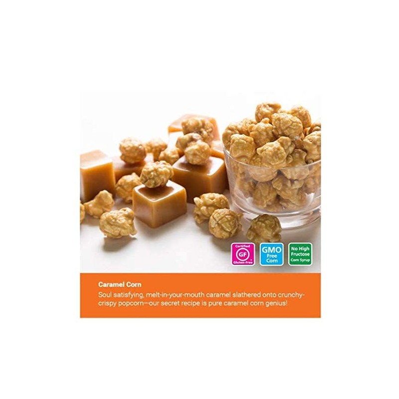 Gourmet Popcorn - 3 Caramel Corn Mini Cones & Exclusive