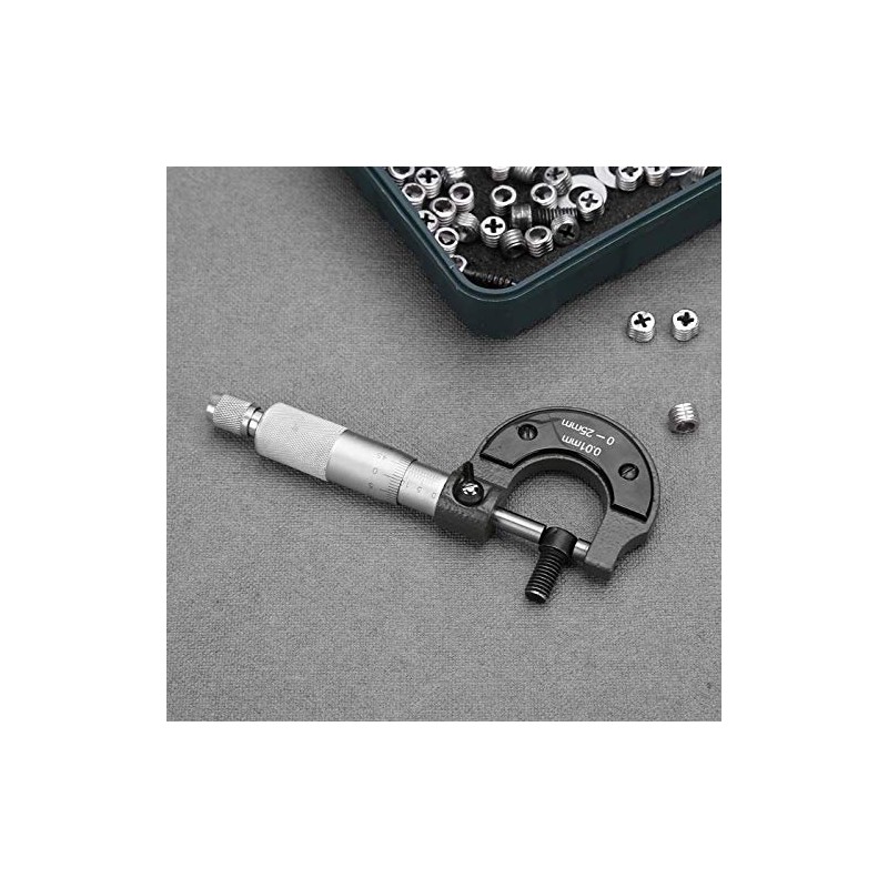 Metric Micrometer 0-25mm Micrometer set Metric External/Outside Micrometer Case Caliper