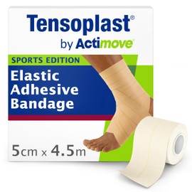 Tensoplast by Actimove Sports Edition EAB Tape for Firm Compression, with Medium Support for Joints, 5 cm x 4.5 m, Cream, 1 Roll