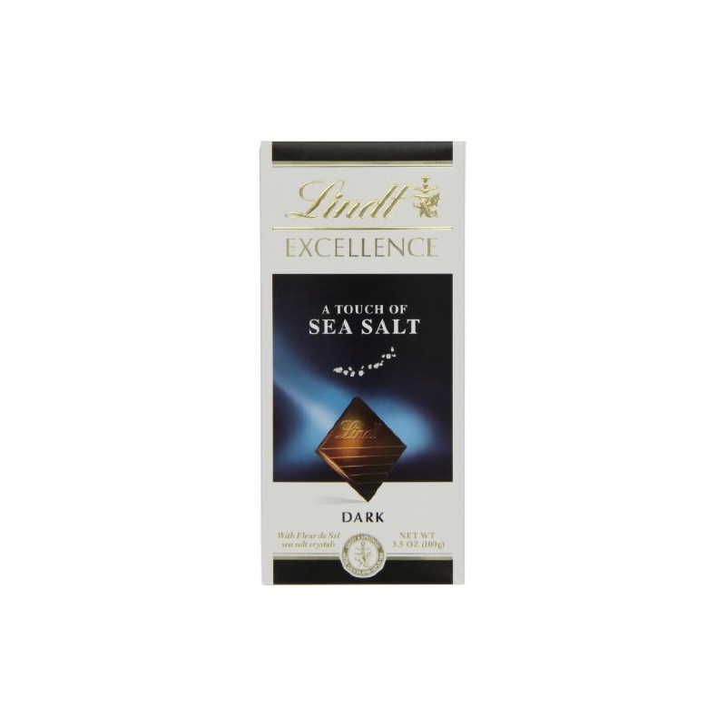 Lindt Excellence A Touch of Sea Salt Dark Chocolate Bar,