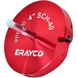 ERAYCO 4" PVC Pipe Reamer, Plastic Pipe Fitting Reamer Tool, Fit into Standard 1/2" Drills, PVC Fitting Saver for SCH40 PVC CPVC ABS Pipe