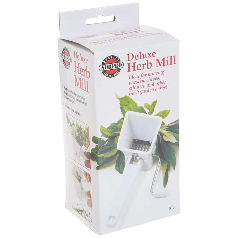 Norpro Herb Mill, 6.25in/16cm, White