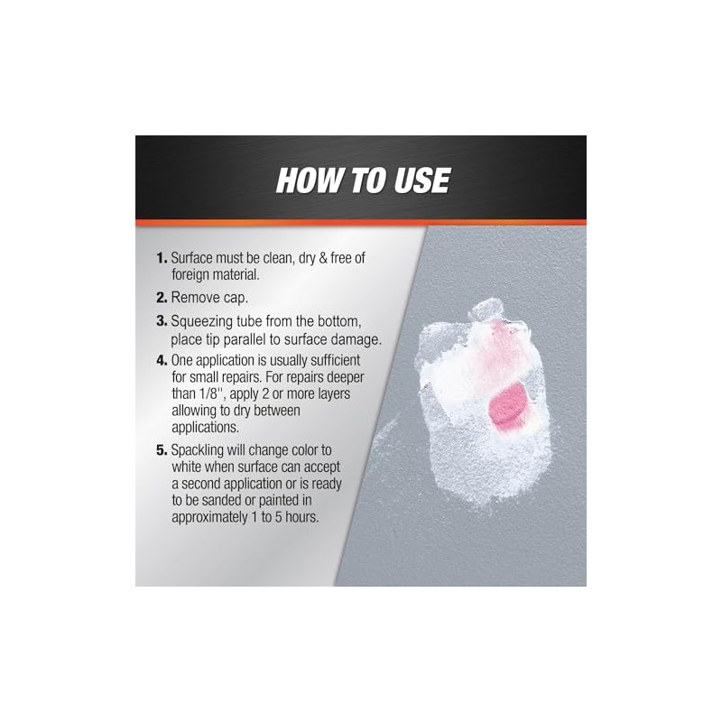 DAP DryDex Dry Time Indicator Spackling, Pink/White, 1 oz (7079800944)