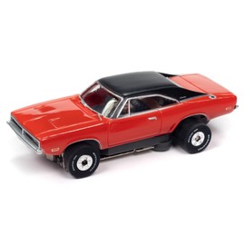 Auto World Thunderjet 1969 Dodge Charger (Charger Red) HO Scale Slot Car