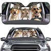 Family Golden Retriever Auto Sun Shade Cover Novelty Window Visor