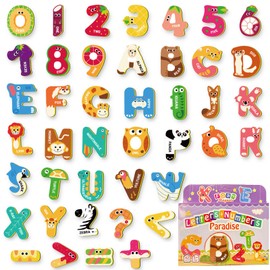 42 Pcs Fridge Magnets for Kids, Alphabet Magnets for Fridge, Magnetic Letters and Numbers for Children- Abc, Spelling, Math Learning Toys