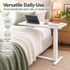 Adjustable Overbed Laptop Table – Rolling Bedside Desk with Casters