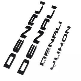 Left/Right 3D Letters Emblem Badge Compatible with 2021-2023 Denali Yukon 4X (Gloss Black)