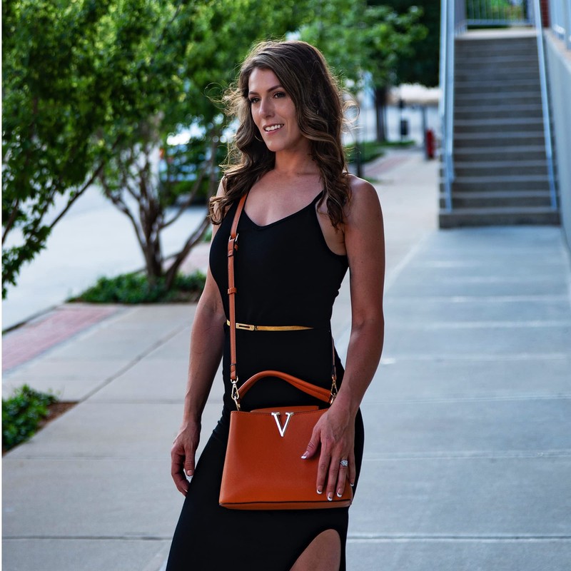 EVVE Women's Small Satchel Bag Classic Top Handle Purses Fashion