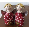 Pape Kunstgewerbe 2 cute guardian angels in red with heart