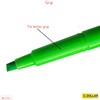 Pen-S Fluorescent Highlighter Pens, GREEN, Chisel Tip, 1-4mm Lines, Pack