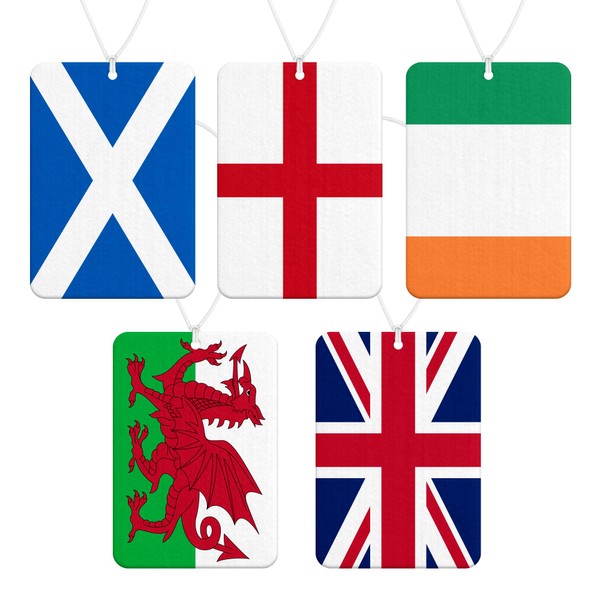 National Flag Car Air Freshener with New Car Scent -