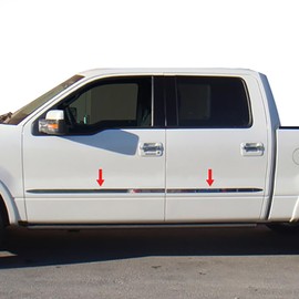 Made in USA! Compatible with 1999-2011 Ford F250/350 Superduty Extended Cab Long Bed Body Side Molding Trim 1.5" Wide 4PC