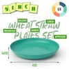 Perlapoc Wheat Straw Plates, 9 in Deep Dinner Plates Set