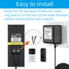 Black Video doorbell Special Power Transformer,18V500MA doorbell Power Adapter, Compatible