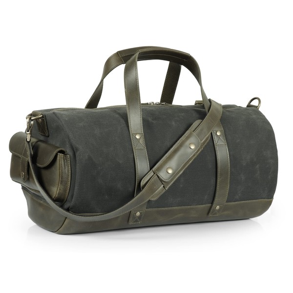 Londo Top Grain Canvas & Leather Duffel Bag – Stylish