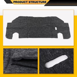 CNNELL Hood Insulation Pad 1/2" with Clips Compatible with Ford Ranger 1993-1997