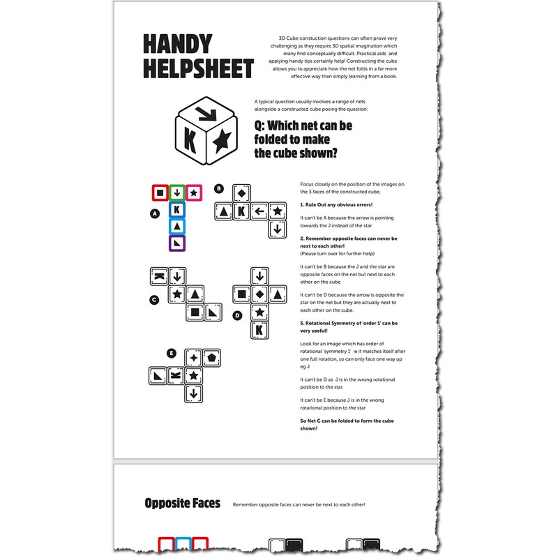 Non-Verbal Reasoning 3D Aid- 11 plus Magnetic Cube Net CEM