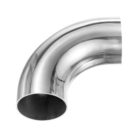M METERXITY 2-Pack OD 2 Inch 90 Degree Mandrel Bend Elbow, Thicken 1.5 mm 304 Stainless Steel Exhaust Elbow Pipe for Car Modified Exhaust System, Stair Handrail Bend, Height 115 mm