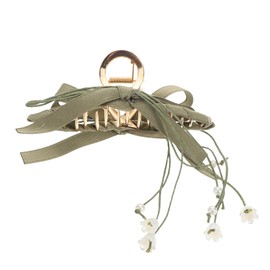 FRCOLOR Tassel Hair Clip Elegant Floral Metal Claw Clip for Thick Hair for Western Inspired Looks for Special Occasions