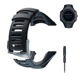 Replacement Strap for Suunto Ambit 1 2 2R 2S - Premium Waterproof Watch Band 24mm - Screwdriver Included (Black)