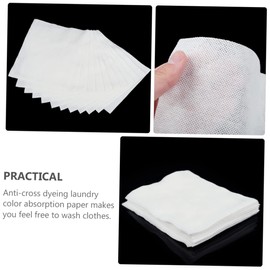 BESPORTBLE 48pcs/50pcs Random Dyeing Proof Washing Paper for Clothing Absorption Sheet for Washing Supply