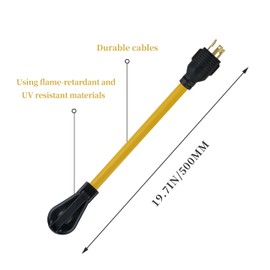 JODDMTTY 50 Amp to 30 Amp Rv Adapter NEMA L5-30P to 14-50R RV Generator Adapter Cord, 3 Prong to 4 Prong Female Power Adapter Cord