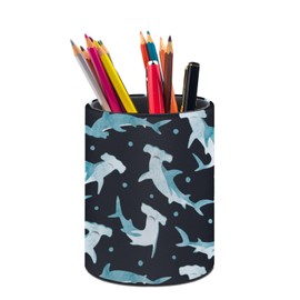 XUWU Hammerhead Shark Pen Holder Pencil Organizer Cute Pencil Cup Desk Decor Makeup Brush Holder PU Multifunctional Office Suppliesfor Home Classroom School