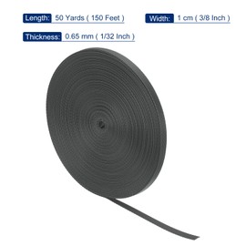 QUARKZMAN Nylon Webbing Flat 5/8 Inch 50 Yards Dark Grey for Outdoor DIY Gear Repair, Backpack, Luggage Rack, Craft