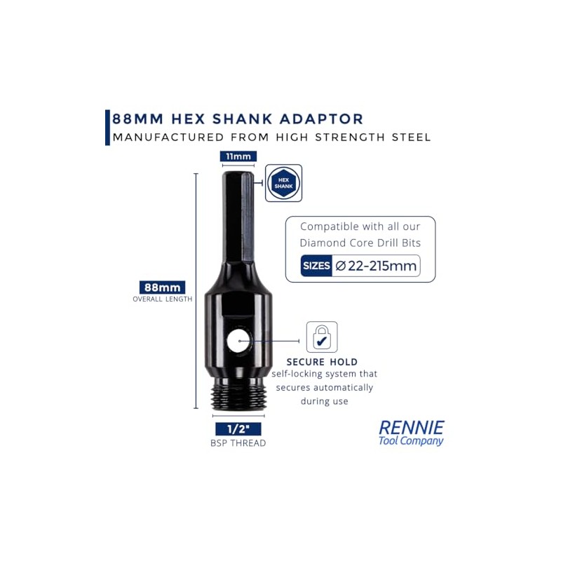 Pack Of 2 x Hex Shank Drill Adapters/Arbors For Use