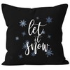 Autiga Cushion Cover Christmas Let It Snow Ice Crystals Snow