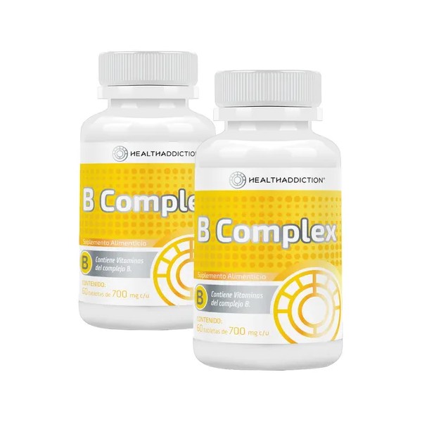 2 Pack B Complex Healthaddiction. Complejo B. 120 Tabletas