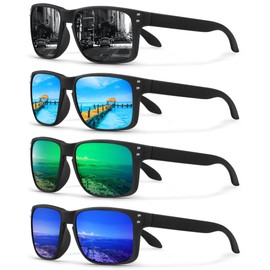 Lengnuantazhi 4 Pack Polarized Sunglasses for Men Women Sports Driving Fishing Glasses UV400 Protection