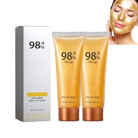 Dyceittdia 2 x gold mask, gold rip-off mask, exfoliating mask, cleans blackheads and impurities, reduces wrinkles, skin firming applicator mask, 2 x 80 g, facial mask2