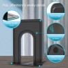 HappyHapi Bookends, 28pcs Metal Bookends, Black Book Ends Holder, Book