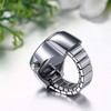 JewelryWe Men Women Finger Watch Creative Elastic Round Quartz Finger
