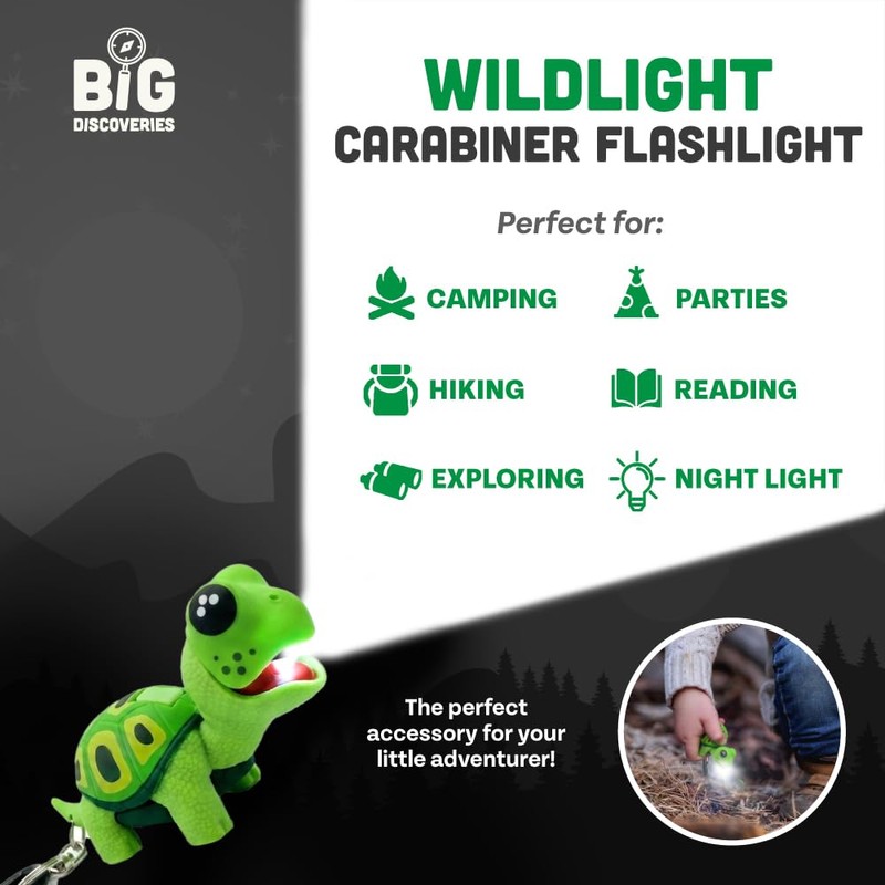 Sun Company Wild Light Animal Carabiner Flashlight | Mini Animal