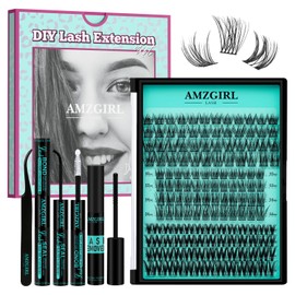 144Pcs Diy Lash Extension Kit Eyelash Clusters Individual Lashes Extensions Kits With Cluster Lashes Wispy, Lash Bond & Seal, Lash Remover,Applicator at Home Lash Extensions Kit(SMH,C-Mix10-16mm kit)