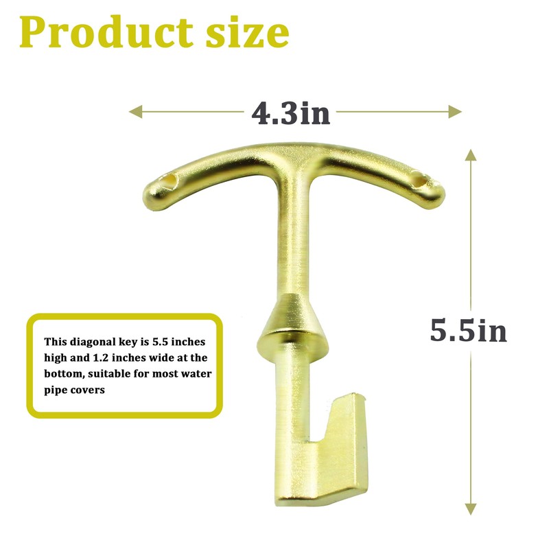 Follde M07001 Water Meter Box Key, Water Meter Cover/Lid Opening