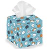 DELORIGIN Cat Face Tissue Box Holder, Square Tissue Box Cover